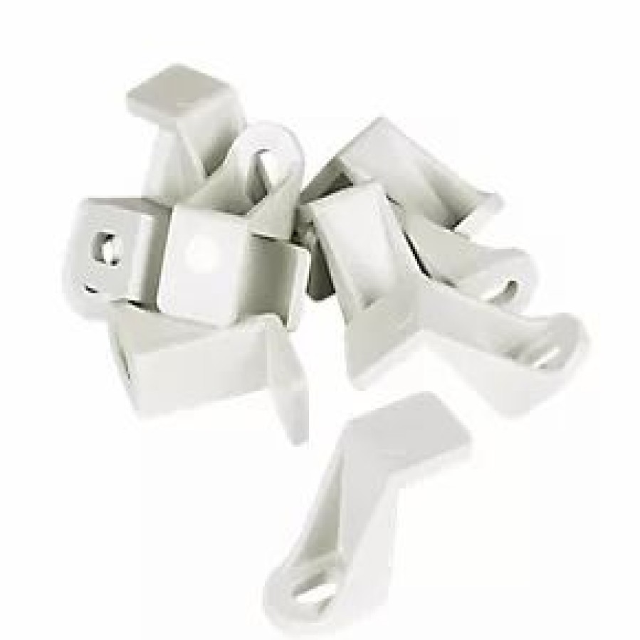 Ducting * | Manrose Rectangular Flat Channel Support Clips White 225Mm 10 Pack