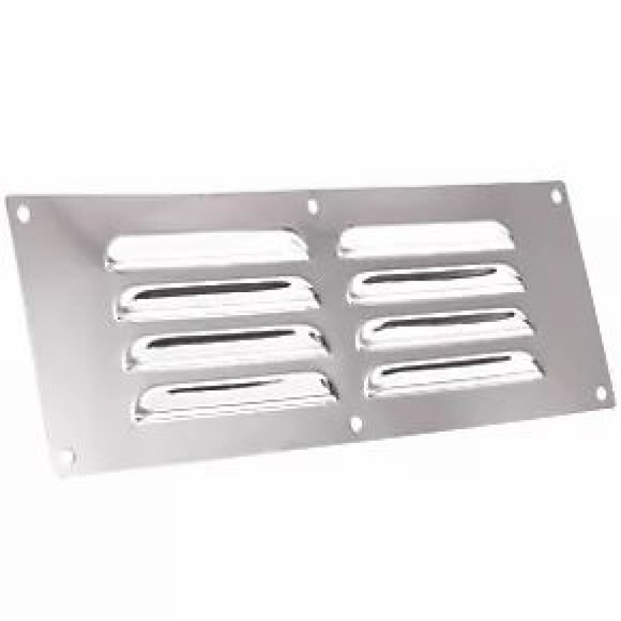 Air Vents * | Map Vent Fixed Louvre Vent Chrome Stainless Steel 229 X 76Mm