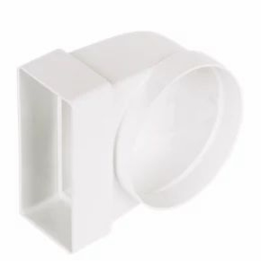 Ducting * | Manrose Round To Rectangular 90 Bend Appliance Connector White 100Mm