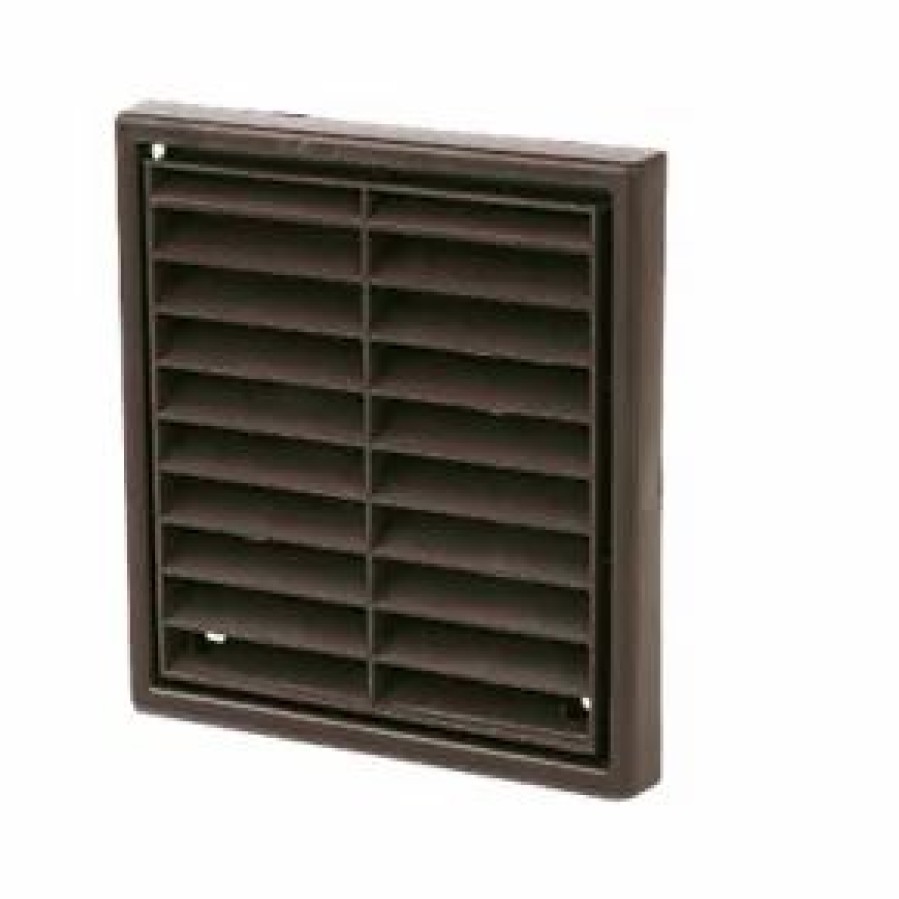 Air Vents * | Manrose Fixed Louvre Vent Brown 100 X 100Mm