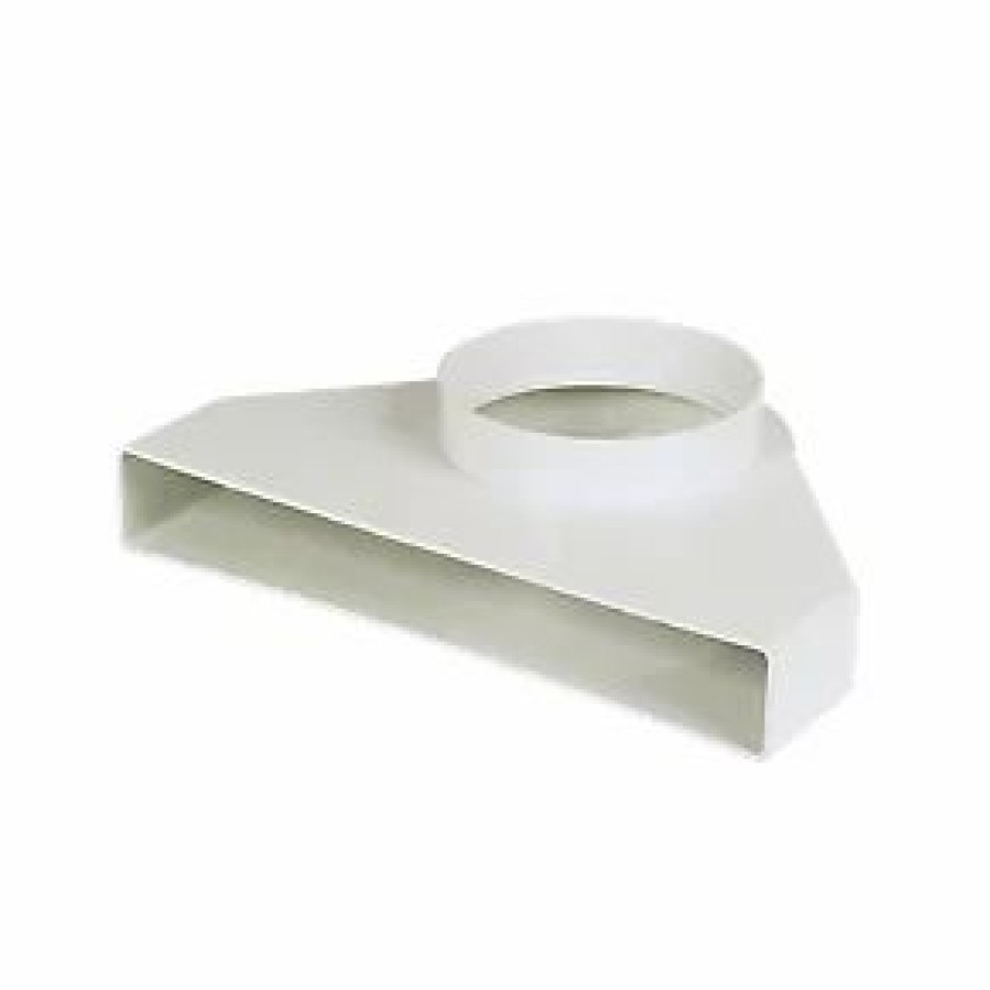 Ducting * | Manrose Round To Rectangular Flat Channel Connector 90 Elbow White 240Mm