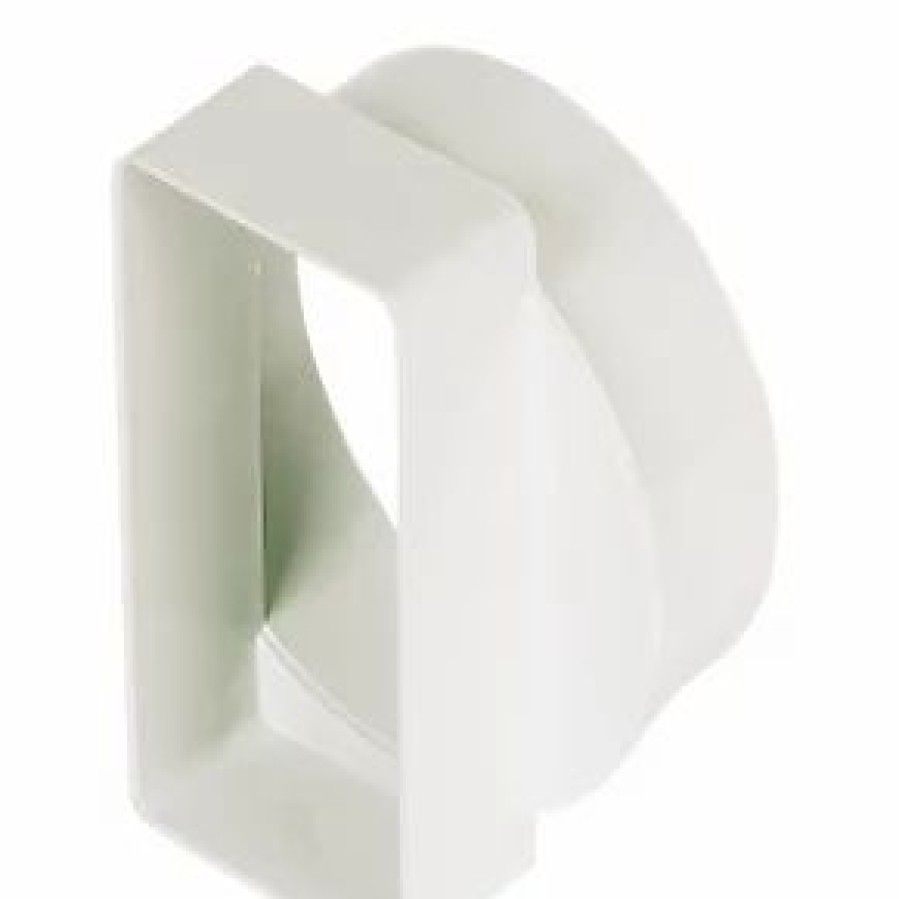 Ducting * | Manrose Round Pipe To Flat Channel Central Adaptor White 100Mm