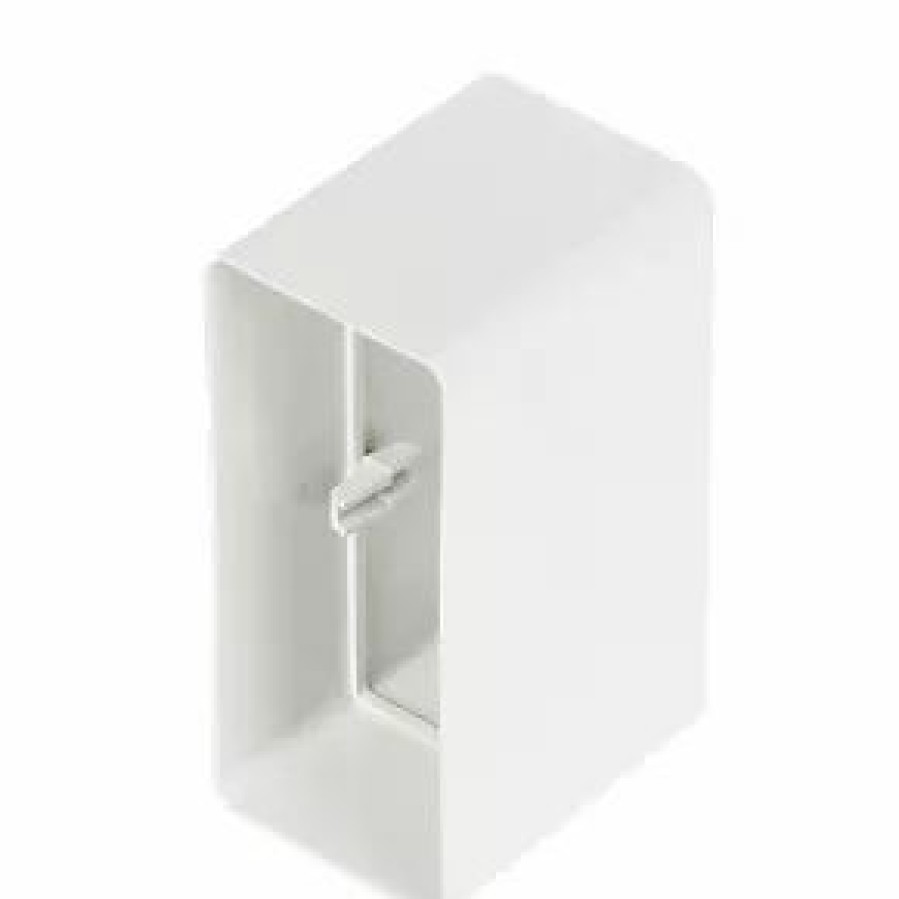 Ducting * | Manrose Rectangular Flat Channel Connector White 100Mm