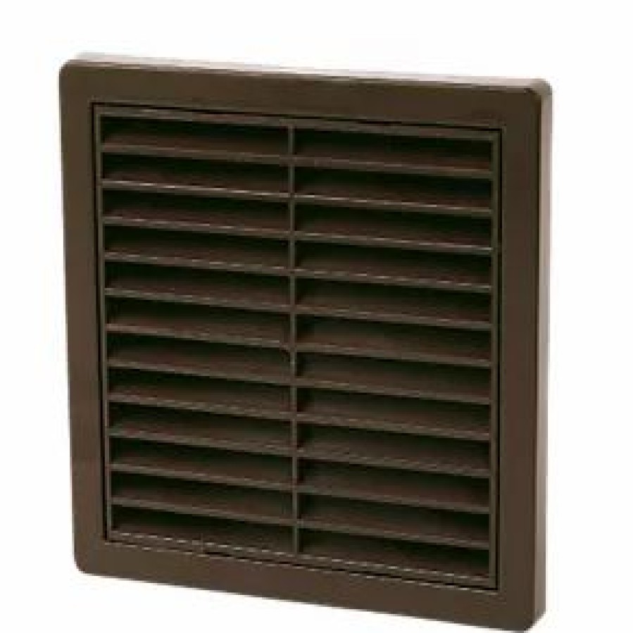 Air Vents * | Manrose Fixed Louvre Vent Brown 125 X 125Mm