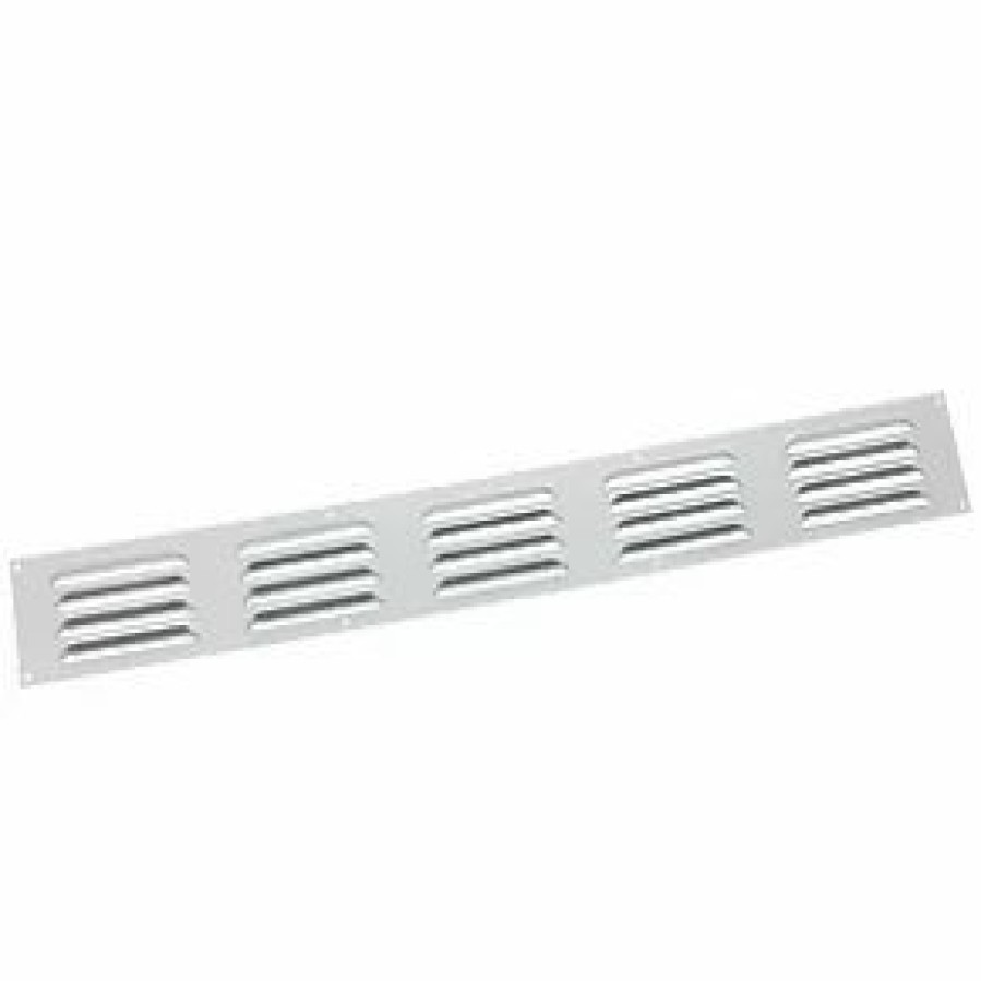 Air Vents * | Map Vent Fixed Louvre Vent Satin Silver 466 X 51Mm