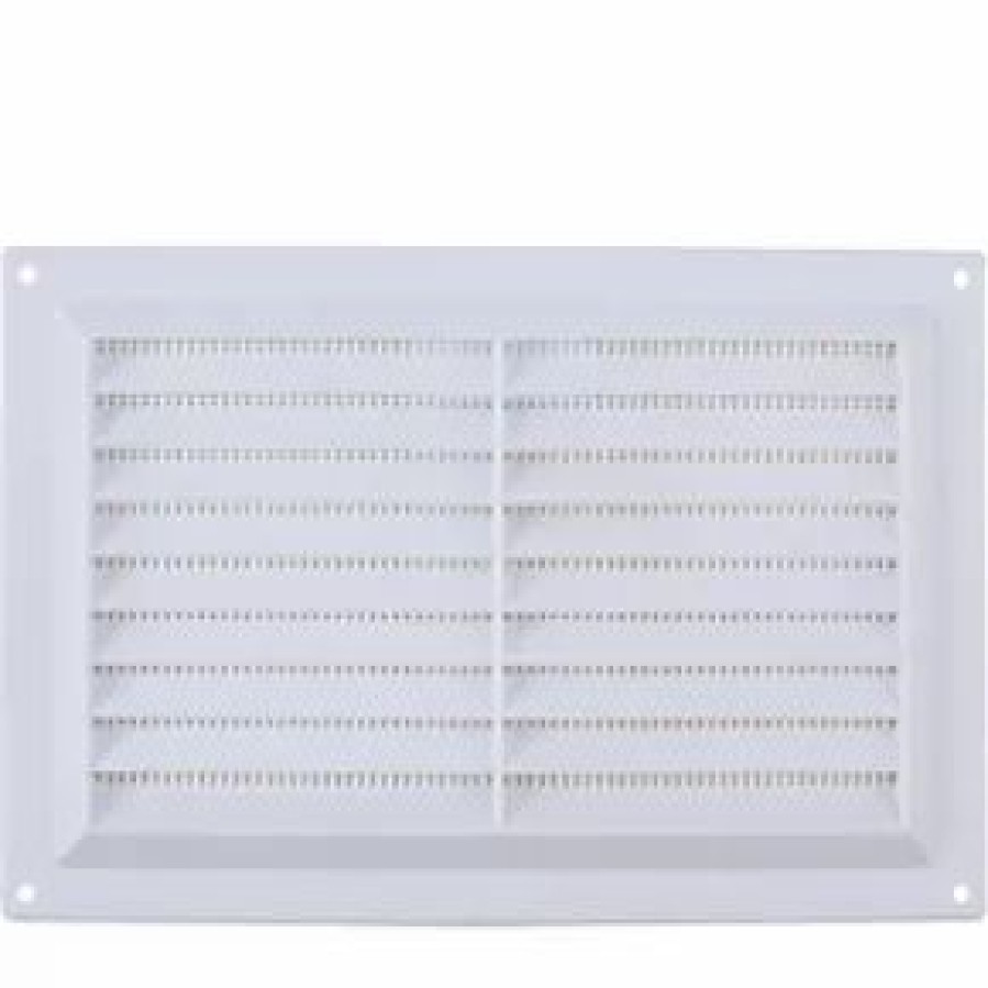 Air Vents * | Map Vent Fixed Louvre Vent With Flyscreen White 229 X 152Mm