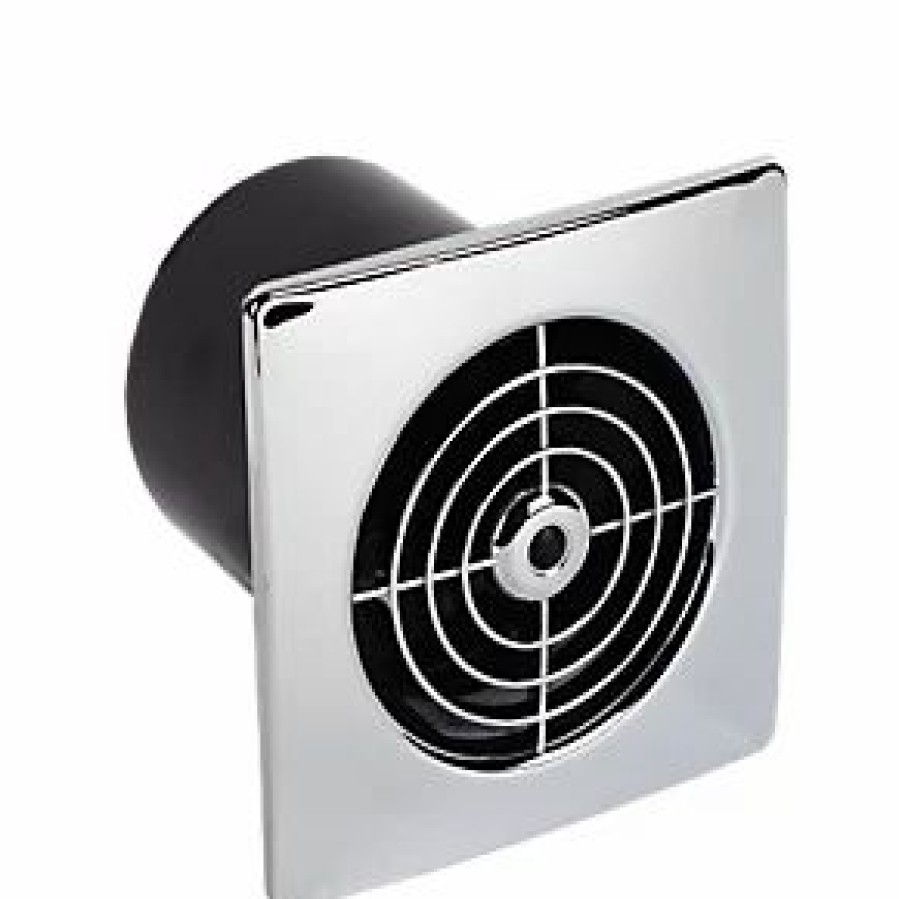 Bathroom Extractor Fans * | Manrose Lp100Ss 100Mm Axial Bathroom Extractor Fan Chrome 240V