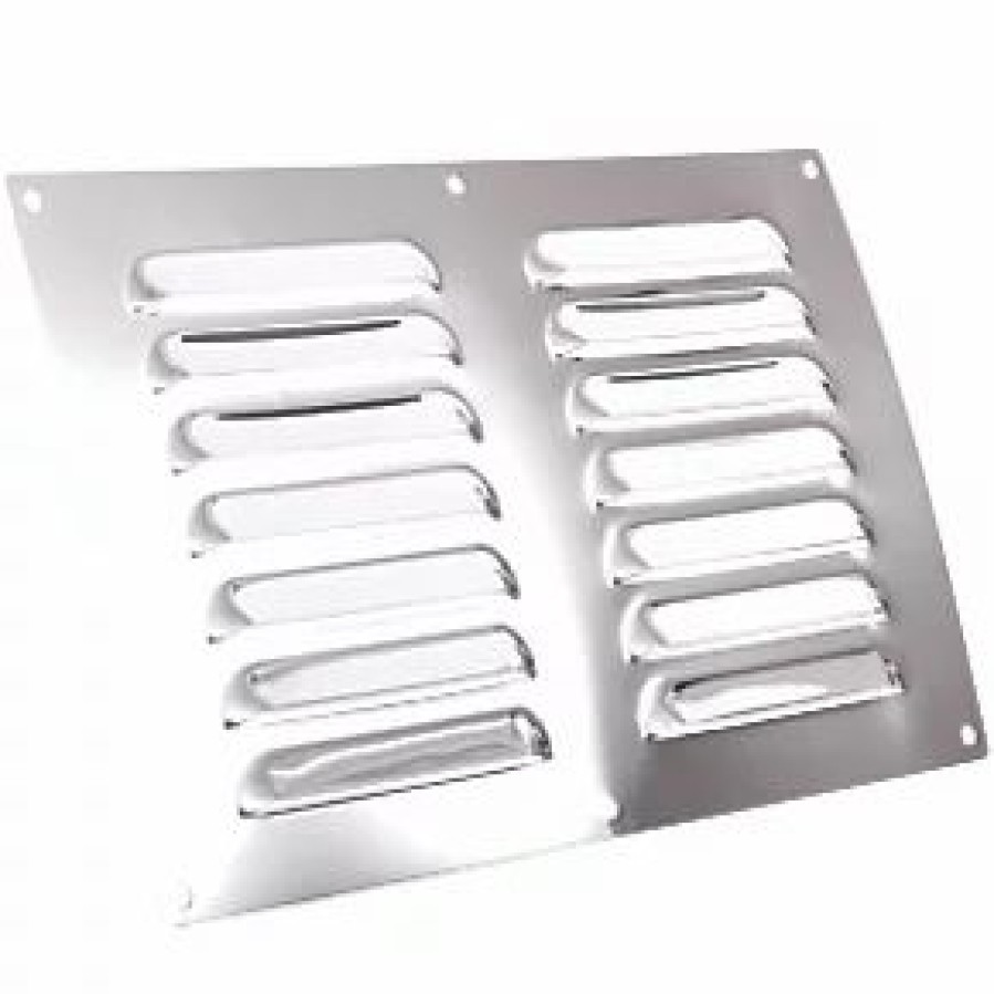 Air Vents * | Map Vent Fixed Louvre Vent Chrome Stainless Steel 229 X 152Mm