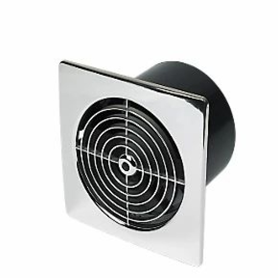 Kitchen Extractor Fans * | Manrose Lp150Stc 150Mm Axial Kitchen Extractor Fan With Timer Chrome 240V