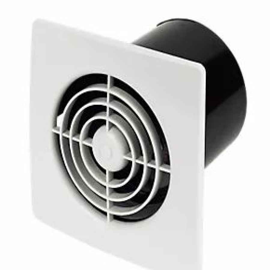 Bathroom Extractor Fans * | Manrose Lp100St 100Mm Axial Bathroom Extractor Fan With Timer White 240V