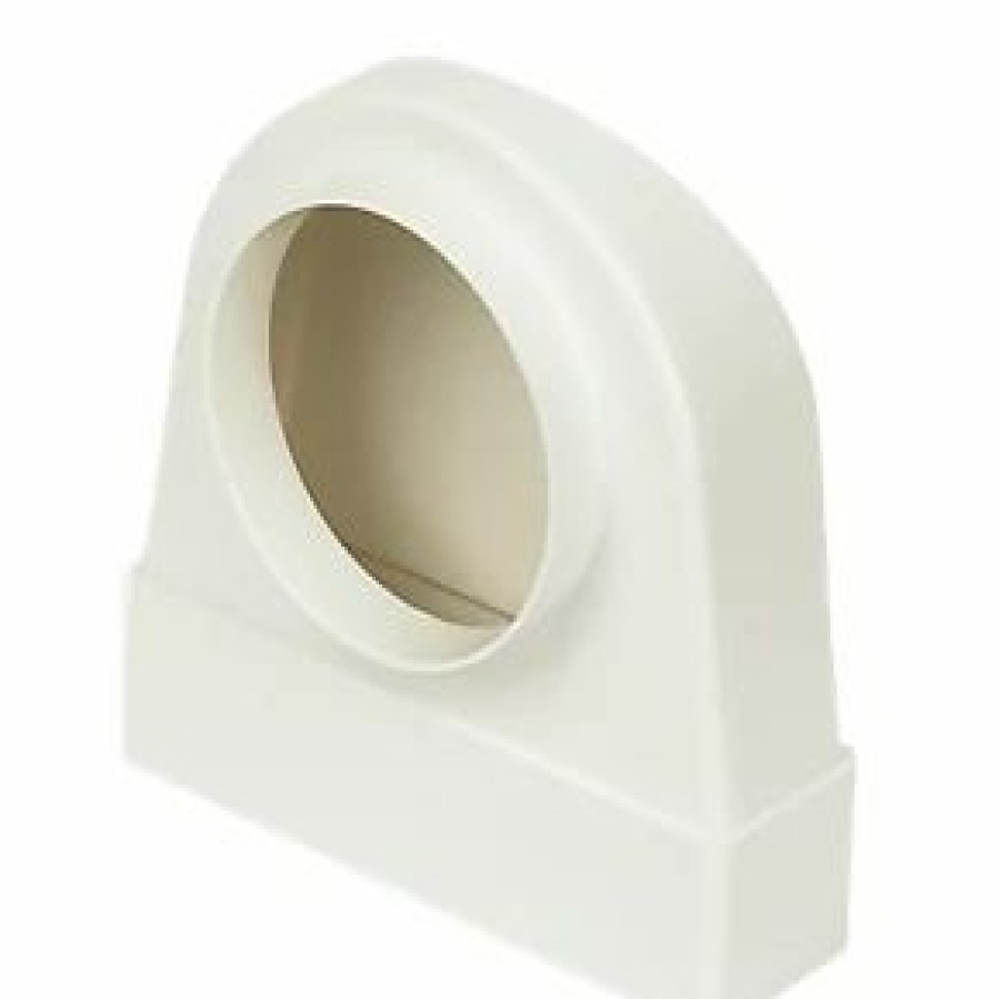 Ducting * | Manrose Round To Rectangular Appliance Connector Elbow 90 Bend White 125Mm