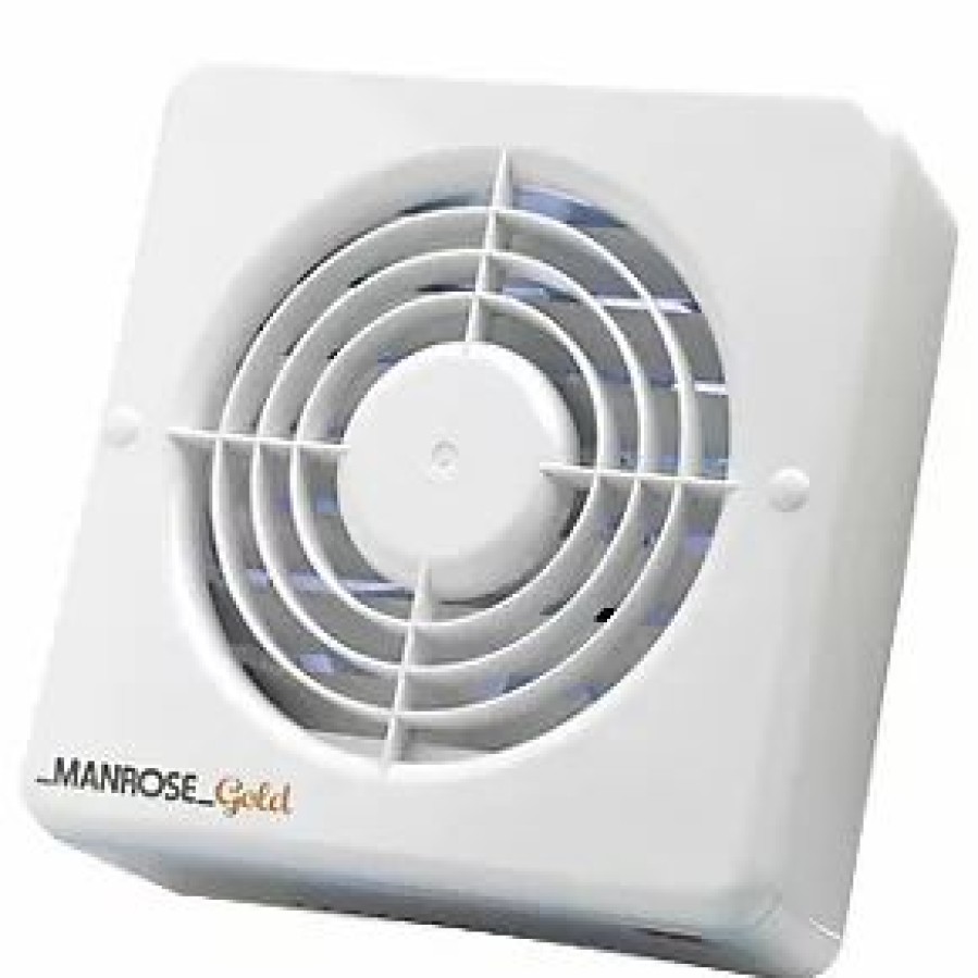 Bathroom Extractor Fans * | Manrose Mg100H 100Mm Axial Bathroom Extractor Fan With Humidistat & Timer White 240V