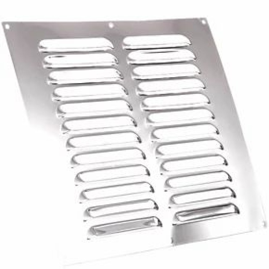 Air Vents * | Map Vent Fixed Louvre Vent Chrome Stainless Steel 229 X 229Mm