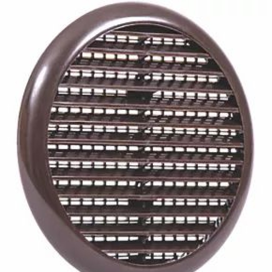 Air Vents * | Map Vent Fixed Louvre Vent With Flyscreen Brown 145 X 145Mm