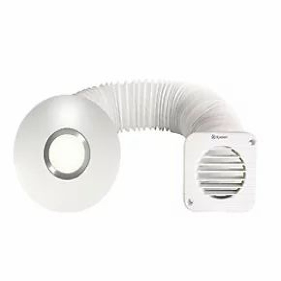 Bathroom Extractor Fans * | Xpelair Ssisfc100 Simply Silent 100Mm Axial Bathroom Shower Extractor Fan Kit With Led Light With Timer White 220-240V